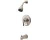 Pfister R89-8PK0 Portland Brushed Nickel Tub & Shower Trim