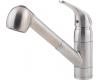 Pfister G133-10SS Pfirst Series Stainless Steel Single Handle Pull-Out Kitchen Faucet with Spray