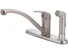 Pfister G134-600S Pfirst Series SS Single Handle Kitchen Faucet with Spray