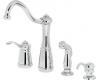Pfister GT26-4NCC Marielle Chrome Single Handle Kitchen Faucet with Side Spray & Soap Dispenser
