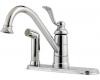Pfister GT34-3PC0 Portland Chrome Single Handle Kitchen Faucet with Spray