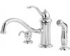 Pfister GT34-PTCC Marielle Chrome Single Handle Kitchen Faucet with Side Spray & Soap Dispenser