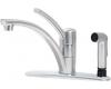 Pfister T34-3NSS Parisa Stainless Steel Single Handle Kitchen Faucet with Spray