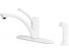 Pfister T34-4NWW Parisa White Single Handle Kitchen Faucet with Spray