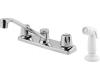 Pfister 135-4000 Pfirst Series Chrome Two Handle Kitchen Faucet with Spray