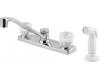 Pfister 135-4100 Pfirst Series Chrome Two Handle Kitchen Faucet with Spray
