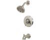 Pfister R89-8CBK Avalon Brushed Nickel Tub & Shower Trim Kit with Handle