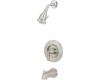 Price Pfister Carmel R89-8CXK_SGL-JCMK Brushed Nickel/Chrome Tub & Shower Trim Kit with Handle