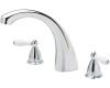 Price Pfister Parisa RT6-A0XC-HHL-JLPC Polished Chrome/Porcelain Roman Tub Spout Trim Kit with Handles