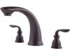 Price Pfister Avalon RT6-CBXY_HHL-CBLY Tuscan Bronze Roman Tub Spout Trim Kit with Handles