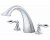 Pfister RT6-E0XC_HHL-ELBC Catalina Polished Chrome Roman Tub Spout Trim Kit with Handles