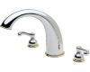 Price Pfister Georgetown RT6-GXMB-HHL-BFCB Chrome/Brass Roman Tub Spout Trim Kit with Handles