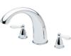 Price Pfister Carmel RT6-J0XC_HHL-JLPC Polished Chrome/White Porcelain Roman Tub Spout Trim Kit with Handle