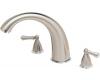 Price Pfister Carmel RT6-JCXK_HHL-JCMK Brushed Nickel/Chrome Roman Tub Spout Trim Kit with Handles