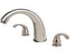 Price Pfister Treviso RT6-JKXK_HHL-DKMK Satin Nickel Roman Tub Spout Trim Kit with Handles