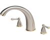 Price Pfister Carmel RT6-JPXK_HHL-JPMK Brushed Nickel/Brass Roman Tub Spout Trim Kit with Handles