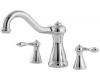 Pfister RT6-M0XC_HHL-M0BC Marielle Polished Chrome Roman Tub Spout Trim Kit with Handles