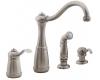 Price Pfister Marielle T26-4NEE Rustic Pewter Single Handle Kitchen Faucet with Side Spray & Soap Dispenser