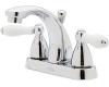 Price Pfister Parisa T48-A0XC_HHS-JLPC Polished Chrome 4" Centerset Bath Faucet with Pop-Up & White Porcelain Handles