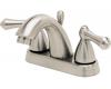 Pfister T48-JKXK_HHS-JKMK Carmel Brushed Nickel 4" Centerset Bath Faucet with Pop-Up & Handles