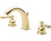 Price Pfister Carmel T49-J0XP_HHL-JLBP Polished Brass 8-15" Widespread Bath Faucet with Pop-Up & Lever Handles