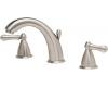 Pfister T49-JKXK_HHL-JKMK Carmel Brushed Nickel 8-15" Widespread Bath Faucet with Pop-Up & Lever Handles