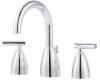 Pfister T49-NC00 Contempra Polished Chrome 8-15" Widespread Bath Faucet with Pop-Up & Lever Handles