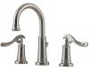 Pfister T49-YP0K Ashfield Satin Nickel 8-15" Widespread Bath Faucet with Pop-Up & Lever Handles