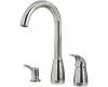 Price Pfister Contempra T526-5CC Polished Chrome Lever Handle Pull-Out Kitchen Faucet with Soap Dispenser