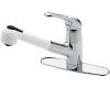 Pfister T533-5CW Genesis Chrome/White Lever Handle Pullout Faucet