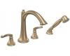 ShowHouse by Moen Savvy S294BB Brushed Bronze Roman Tub Faucet with Hand Shower & Lever Handles