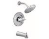 ShowHouse by Moen Solace S379 Chrome Posi-Temp Pressure Balancing Tub & Shower Faucet with Cross Handles