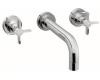 ShowHouse by Moen Solace S4712 Chrome Wall Mount Vessel with Cross Handles