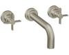 ShowHouse by Moen Solace S4712BN Brushed Nickel Wall Mount Vessel with Cross Handles