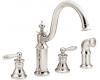 ShowHouse by Moen Waterhill S712NL Brushed Nickel Two Lever Kitchen Faucet with Side Spray
