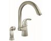 ShowHouse by Moen Felicity S741SL Stainless Single Lever Kitchen Faucet with Side Spray