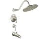 ShowHouse by Moen Bamboo S88116BN Brushed Nickel ExactTemp Tub & Shower Faucet with Lever Handles