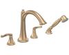 ShowHouse by Moen Savvy TS294BB Brushed Bronze Roman Tub Faucet with Hand Shower & Lever Handles