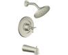 ShowHouse by Moen Solace TS379BN Brushed Nickel Posi-Temp Pressure Balancing Tub & Shower Faucet with Cross H