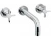 Moen TS4712 Solace Chrome Wall Mount Vessel with Cross Handles