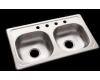 Sterling 14619-3F Specialty Sink 33" x 19" x 6" Double-Basin Self-Rimming Specialty Sink