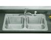 Sterling 14707-3 Middleton Stainless Steel Self-Rimming Double-Basin Kitchen Sink with Three-hole Faucet Punching