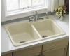 Sterling SC3322DBG-0 Maxeen White Self-Rimming Double-Basin Kitchen Sink