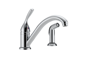 Delta 175-DST Classic Chrome Single Handle Kitchen Faucet with Spray