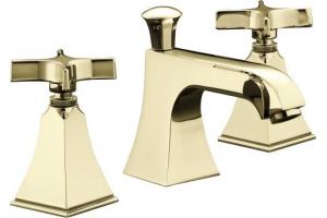 Kohler Memoirs Stately K-454-3S-AF French Gold 8-16\" Widespread Bath Faucet with Stately Cross Handles