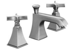 Kohler Memoirs Stately K-454-3S-G Brushed Chrome 8-16\" Widespread Bath Faucet with Stately Cross Handles