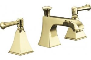 Kohler Memoirs Stately K-454-4S-AF French Gold 8-16\" Widespread Bath Faucet with Stately Lever Handles
