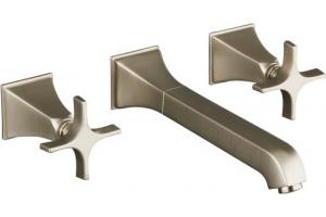 Kohler Memoirs Stately K-T448-3S-BN Brushed Nickel Wall Mount Vessel Faucet with Stately Cross Handles
