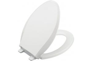 Kohler Cachet K-4636-0 White Quiet-Close Elongated Toilet Seat with Quick-Release Functionality