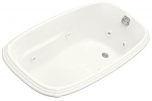 Kohler Portrait K-1014-HA-0 White 5\' Whirlpool Bath Tub with Custom Pump Location